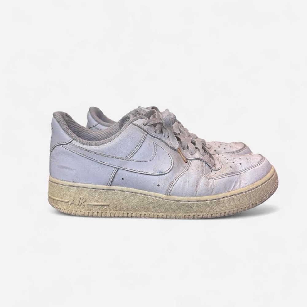 Nike Air Force 1 White Leather Sneakers Mens 8